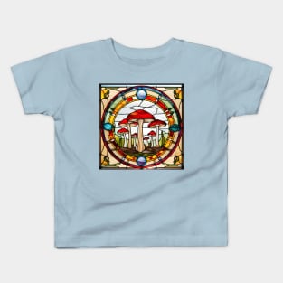 Red Mush Flush Stained Glass Kids T-Shirt